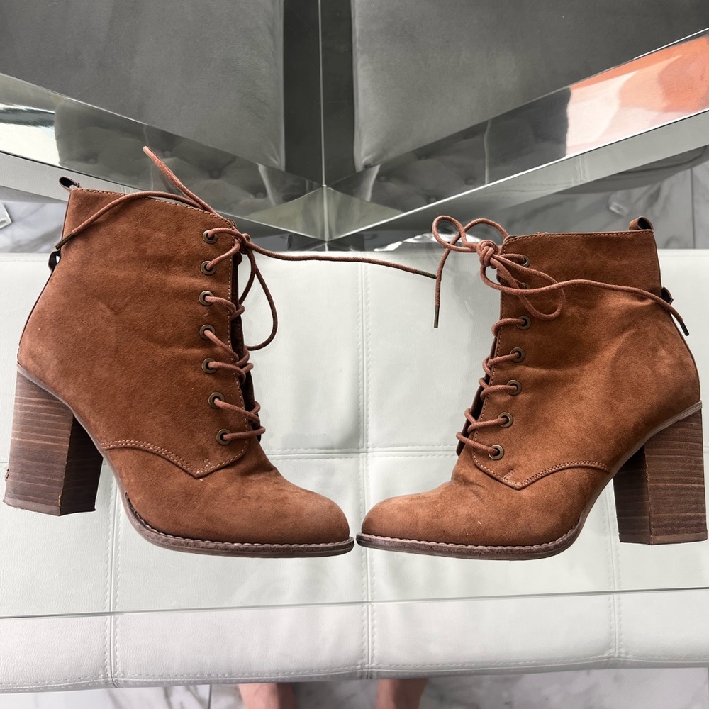 Aldo tie up with zipper booties